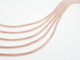 Natural Rose Gold Copper Color Hematite-2x3/2x4/3x6/3x8mm Rondelle Faceted/Smooth Gemstone Beads-15.5 inch FULL strand-SKU#S90