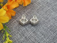 CZ with Opal Stud Earrings, Sku#O70