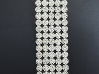 Natural Silver Druzy Style Hematite Beads,Round Flat Coin Gemstone, 8mm/10mm/12mm, 15.5inch full strand,Bright Silver Metallic Beads,SKU#S96