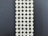 Natural Silver Druzy Style Hematite Beads,Round Flat Coin Gemstone, 8mm/10mm/12mm, 15.5inch full strand,Bright Silver Metallic Beads,SKU#S96