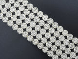 Natural Silver Druzy Style Hematite Beads,Round Flat Coin Gemstone, 8mm/10mm/12mm, 15.5inch full strand,Bright Silver Metallic Beads,SKU#S96