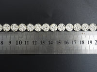 Natural Silver Druzy Style Hematite Beads,Round Flat Coin Gemstone, 8mm/10mm/12mm, 15.5inch full strand,Bright Silver Metallic Beads,SKU#S96