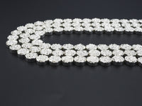 Natural Silver Druzy Style Hematite Beads,Round Flat Coin Gemstone, 8mm/10mm/12mm, 15.5inch full strand,Bright Silver Metallic Beads,SKU#S96