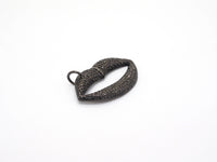 Black CZ Pave On Black Micro Pave Lip Pendant/FOCAL, Cubic Zirconia Pendant Charm, Fashion Jewelry Findings, 21x37mm, sku#F531/F522