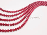 Smooth/Faceted Round Dyed Ruby Jade beads, 8mm/10mm/12mm/14mm Red Gemstone beads, Ruby Jade Beads, 15.5inch strand, SKU#U258c