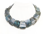 Quality Natural Labradorite Graduated 17-35mm Trapezoid Beads Strand, Natural Labradorite Gemstone Beads, 1 strand,sku#U225