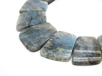 Quality Natural Labradorite Graduated 17-35mm Trapezoid Beads Strand, Natural Labradorite Gemstone Beads, 1 strand,sku#U225