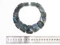 Quality Natural Labradorite Graduated 17-35mm Trapezoid Beads Strand, Natural Labradorite Gemstone Beads, 1 strand,sku#U225