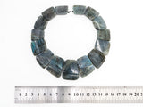 Quality Natural Labradorite Graduated 17-35mm Trapezoid Beads Strand, Natural Labradorite Gemstone Beads, 1 strand,sku#U225