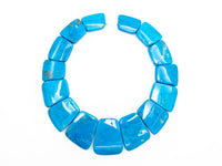 Turquoise Graduated 17-35mm Trapezoid Beads Strand, Turquoise Dyed Color Gemstone Beads, 1 strand,sku#U221