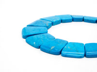 Turquoise Graduated 17-35mm Trapezoid Beads Strand, Turquoise Dyed Color Gemstone Beads, 1 strand,sku#U221
