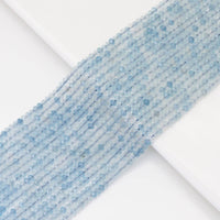 Genuine Aquamarine Faceted Rondelle beads, Sku#U1696