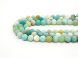 Quality Natural Amazonite beads, 3mm/6mm/8mm/10mm/12mm/14mm, Matte Round Amazonite Gemstone Beads, 15.5inch strand, SKU#U229