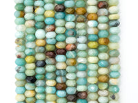 Quality Natural Rondelle Amazonite beads,2x4mm/4x6mm/5x8mm/6x10mm Faceted Rondelle beads, 15.5inch strand, SKU#U230