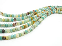 Quality Natural Rondelle Amazonite beads,2x4mm/4x6mm/5x8mm/6x10mm Faceted Rondelle beads, 15.5inch strand, SKU#U230