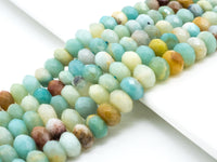 Quality Natural Rondelle Amazonite beads,2x4mm/4x6mm/5x8mm/6x10mm Faceted Rondelle beads, 15.5inch strand, SKU#U230