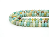 Quality Natural Rondelle Amazonite beads,2x4mm/4x6mm/5x8mm/6x10mm Faceted Rondelle beads, 15.5inch strand, SKU#U230