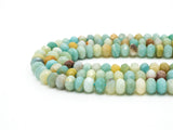 Quality Natural Rondelle Amazonite beads,2x4mm/4x6mm/5x8mm/6x10mm Faceted Rondelle beads, 15.5inch strand, SKU#U230