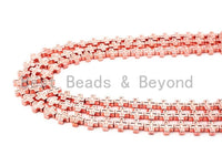 Rose Gold Natural Hematite Cross Beads, 8mm Natural Gemstone Beads, Bright Rose Gold Beads, Cross Beads,15.5" Full Strand, SKU#S46