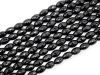 15.5" Full Strand Top Quality Black Onyx Long Barrel Faceted 8x16mm/10x14mm/10x30mm Natural Gemtones, Black Beads,SKU#Q25