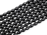 15.5" Full Strand Top Quality Black Onyx Long Barrel Faceted 8x16mm/10x14mm/10x30mm Natural Gemtones, Black Beads,SKU#Q25