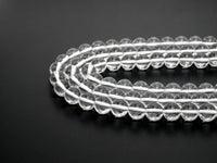 Natural Clear Quartz Round Smooth beads, 6mm/8mm/10mm/12mm Round Quartz beads, 15.5" Full Strand, SKU#V11