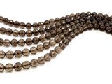 High Quality Natural Watermelon Cut Faceted Smoky Quartz beads, 8mm/10mm/12mm, Round Brown Quartz Gemstone Beads, 15inch strand, SKU#V13