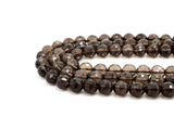 High Quality Natural Watermelon Cut Faceted Smoky Quartz beads, 8mm/10mm/12mm, Round Brown Quartz Gemstone Beads, 15inch strand, SKU#V13