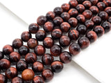 Quality Natural Red Tiger Eye Round  Beads, 6-14mm Round Beads, RedTiger Eye Gemstone Beads, 15inch Full strand, SKU#U236