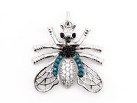 FLY Inspired Charm, CZ Micro Pave Insect Pendant, Cubic Zirconia Pendant,Gold/Rose Gold/Silver/Black,20x21x49mm,SKU#F439