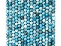 High Quality Natural Blue Apatite Faceted beads, 6mm/8mm/10mm Round Apatite beads,15.5inch full strand, SKU#U237