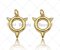 Gold Filled Round Ring With Arrows Shape Pendant, 18K Gold Filled Round Ring Charm, Necklace Bracelet Charm Pendant, 15x18mm, Sku#Y442