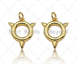 Gold Filled Round Ring With Arrows Shape Pendant, 18K Gold Filled Round Ring Charm, Necklace Bracelet Charm Pendant, 15x18mm, Sku#Y442