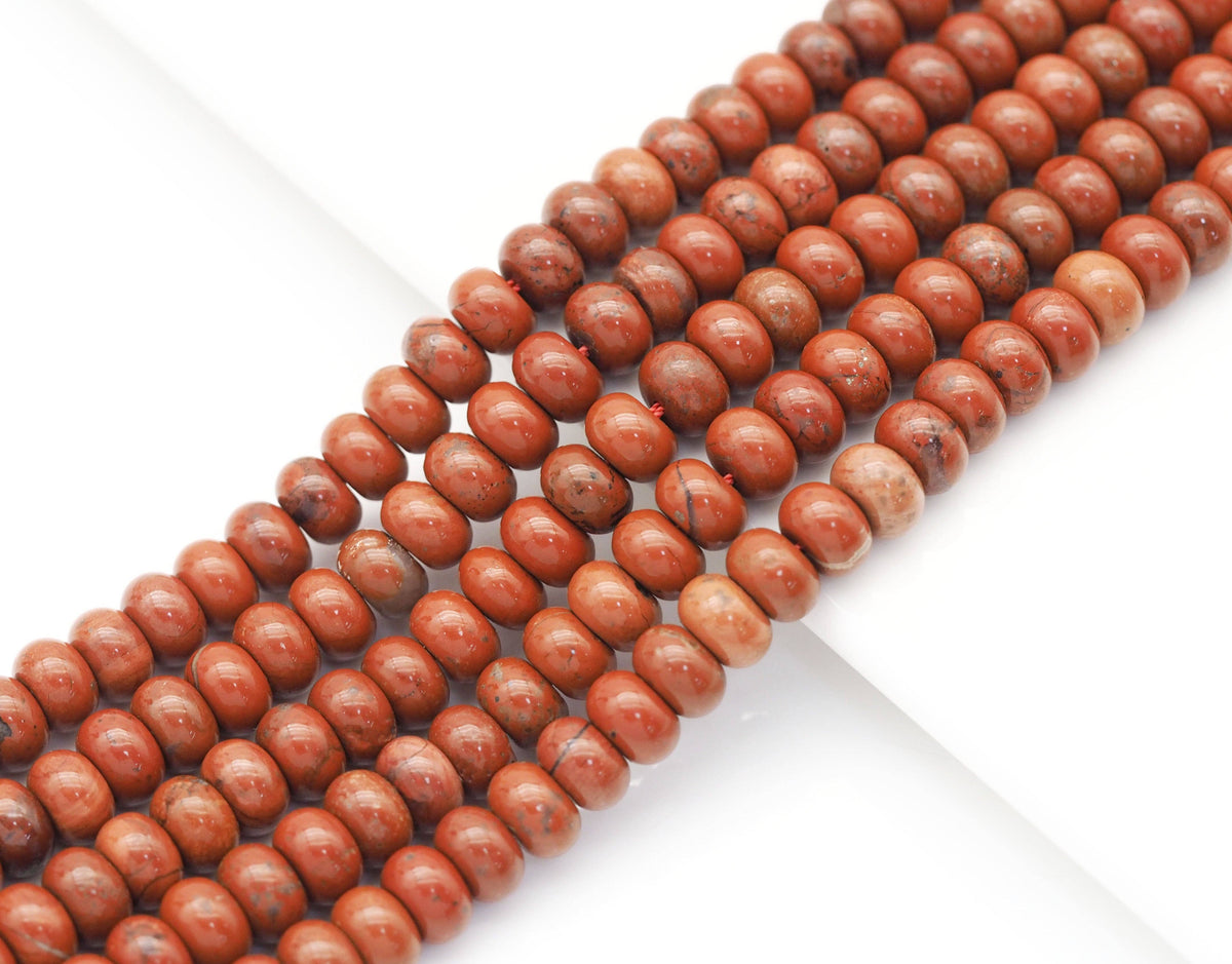 Genuine Red Creek Jasper Rondelle Smooth Beads, Sku#U1411 – Bestbeads ...