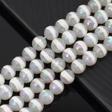 AB Mystic One Line White Agate Faceted Beads, Sku#UA315