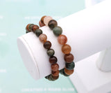 Mixed Rutilated Quartz Round Smooth Stretchy Bracelet, Sku#EF129