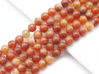 Genuine Red Botswana Agate Round Smooth Beads, Sku#U1399