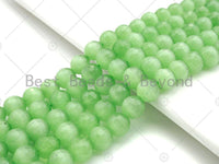 Special Cut Light Green Cat's Eye Round Faceted Beads, 6mm/8mm/10mm/12mm Round Faceted, 15.5'' Full Strand, Sku#UA200