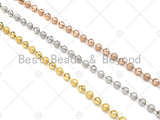 Matte Shiny Mixed 18K Gold 4mm Ball Chain by yard