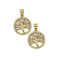 CZ Life Tree Charm, Sku#LK548