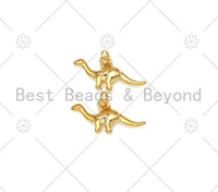 3D Dinosaur Shape Pendant, 18K Gold Filled Dinosaur Charm, Necklace Bracelet Charm Pendant,23x10mm,Sku#ZX38