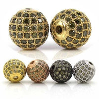 Olive Green CZ Micro Pave Shamballa Ball Beads,sku# G308OG