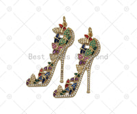 CZ High Heel Shoes Charm, Sku#Y589