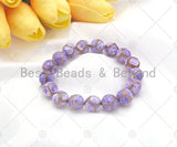 Natural Purple Tibetan Agate Stretchy Bracelet, sku#U1124