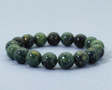 Natural Kambaba Jasper Round Smooth Stretchy Bracelet, Sku#EF134