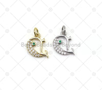 CZ Whale Charm, Sku#JD13