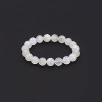 Genuine Blue Moonstone Round Stretchy Bracelet, Sku#U1762