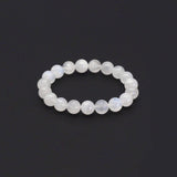 Genuine Blue Moonstone Round Stretchy Bracelet, Sku#U1762