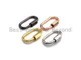 New Oval Shape Clasp, Carabiner Clasp, Gold/Silver/Rose Gold/ Gunmetal Screw Clasp, 16x28mm, sku#H255