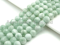 ESTY Exclusive High Quality Natural Green Angelite Round Faceted Beads, 8mm/10mm/12mm Green Angelite Beads, 15.5" Full Strand, sku#UA90